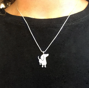 Dachshund collar 18K chapado en oro Dachshund colgante Doxie collar salchicha perro joyería regalo para los amantes del Dachshund - Product Image 6