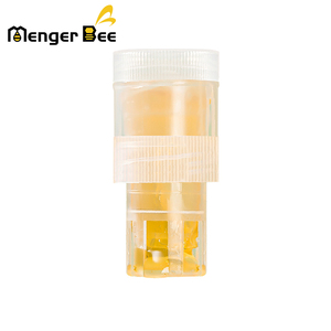 Menger Bee Food Grade PET <b>Plastic</b> Honey Bottle <b>Cap</b> with Easy Open End Portable Design for Honey & Water Bottles 36g Capacity - Product Image 1