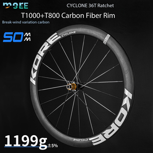 Jeu de roues en fibre de carbone SeeMore 50 mm T1000 + T800, jantes en carbone, rayons aérodynamiques, freins à <span class=keywords><strong>disque</strong></span> en carbone, roues tubeless pour vélo de route - Product Image 2