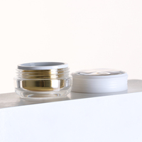 Pot en plastique pour crème cosmétique de luxe vert 5g 10g, emballage personnalisé pour beurre corporel