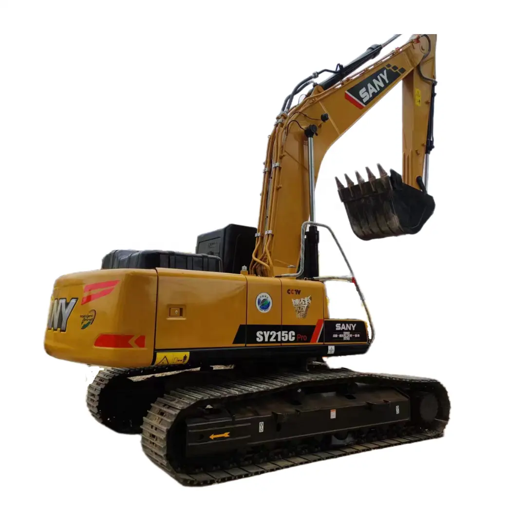 Good Condition Sany sy215C Used Excavator 21ton Medium Crawler building foundation construction Excavators sy 205 215 for sale