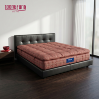 Matelas hybride de luxe OEM LOONGFUNG avec surmatelas souple, ressorts ensachés, mousse haute résilience, tissu brodé, pour hôtel et maison