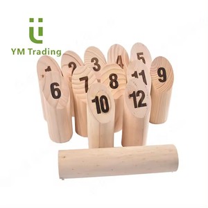 Bevel Kubb Outdoor Tossing Game Set Bowling Viking en bois fait à la main <span class=keywords><strong>avec</strong></span> des numéros <span class=keywords><strong>de</strong></span> marquage à chaud pour le <span class=keywords><strong>jeu</strong></span> d'arrière-cour - Product Image 2