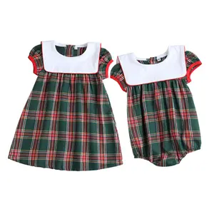 Set di pagliaccetto per bambini di natale abito da sera in flanella invernale camicie da notte in tartan abiti per bambini abito