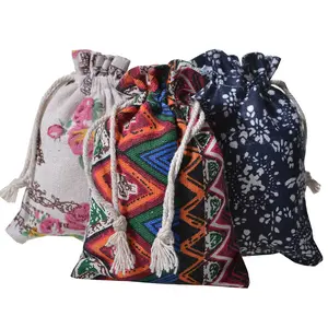 Recycle Linen Bag Cotton Drawstring Bag