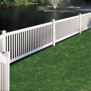 Haute qualité PVC Semi intimité clôture coupe-vent extérieur jardin balcon barrière décor échantillons gratuits 4 'x 8' blanc haut plat <span class=keywords><strong>piquet</strong></span> 3824 - Product Image 1