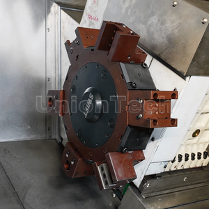 Горячая продажа TCK56Y токарный станок с наклонной кроватью 0 ° 90 ° градусов головка стружечного конвейера <span class=keywords><strong>CNC</strong></span> токарный и фрезерный станок - Product Image 3