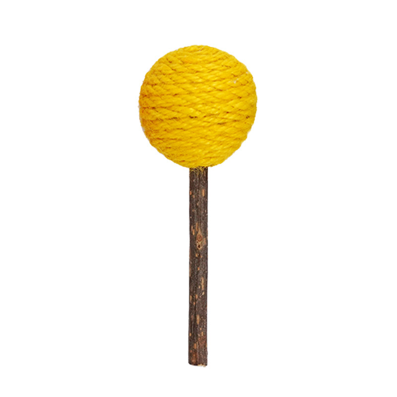 Jouet tianpo en bois sucette (jaune)