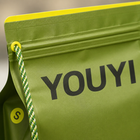 YOUYI Sachet Doypack Vert Personnalisé Imprimé Réutilisable Biodégradable Anti-humidité pour Poudre de Café en Feuille d'Aluminium