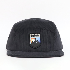 OEM Quality Unisex 5-Panel Corduroy Hat Adjustable Flat Brim <b>Winter</b> Outdoor Hiking <b>Caps</b> Wholesale Custom Woven Patch Camp Gorras - Product Image 2