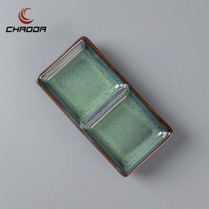 Chaoda sứ sốt Dip món ăn đôi lưới món ăn màu xanh lá cây Sứ món ăn nhà hàng - Product Image 1