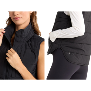 Automne hiver femmes sans manches à capuche vers le bas manteau couleur unie coton rembourré femmes coupe-vent chaud doudoune gilet - Product Image 4