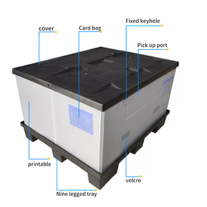 Tùy Chỉnh Cách Điện PP + HDPE Đóng Mở Lưu Trữ Pallet Hộp 4-Cách Nhập Đôi Phải Đối Mặt Thiết Kế Tái Chế Không Thấm Nước 1000Kg - Product Image 4
