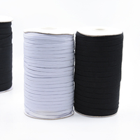 Vente en gros 3/4/5/6/8/9/10/12/14mm blanc/noir mince rond bandes élastiques corde élastique vêtement de mariage ruban élastique