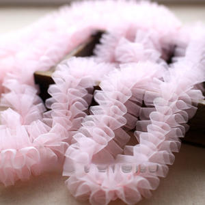 6cm maille Pom dentelle ruban à volants avec dentelle princesse manchettes gâteau jupe ourlet et poignets avec dentelle - Product Image 2