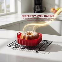 Panier de cuisson carré en silicone pour friteuse à air, réutilisable, antiadhésif, pliable, compatible four, fabriqué en Chine continentale