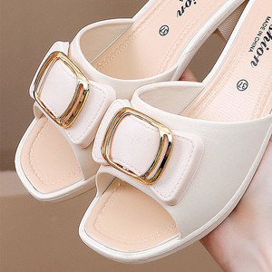 Sandalias Personalizables para Mujer, Elegantes, Cómodas, con Punta Abierta, Tacón Medio, Ligeras, Antideslizantes, a la Moda, con Plataforma en la Parte Superior - Product Image 2