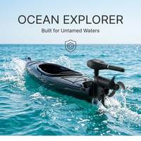 Moteur électrique de pêche à la traîne personnalisé 55LBS 65LBS 12V 24V avec support en aluminium, moteur hors-bord étanche à trois pales pour bateau