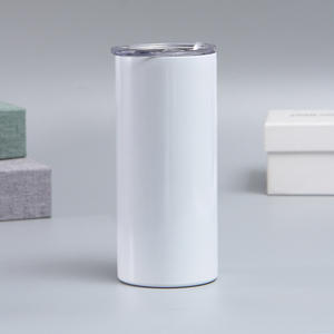 Vasos de Café Personalizables al por Mayor, de Acero Inoxidable Blanco de Doble Pared, Rectos y Delgados, de 20oz y 30oz, para Sublimación - Product Image 6