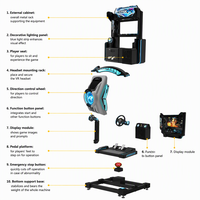 Simulateur de course VR à monnayeur, machine de jeu d'arcade, simulateur de conduite en réalité virtuelle pour centre de jeux d'amusement