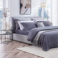 Ensemble de draps de lit en fibre de bambou 100% moderne et rafraîchissant, tissage solide, doux, respirant, confortable, luxueux, 300 fils, antibactérien, 16 pouces de profondeur