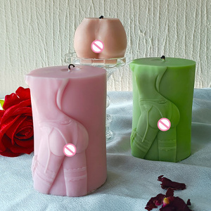 J115 Molde Cilíndrico de Silicona de Tentación para Adultos, Moldes de Resina de Goma, Forma de Cuerpo, Pilar de Culo Sexy, Tamaño Grande - Product Image 5