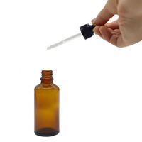 Flacon artisanal en verre brun de 10 ml, flacon compte-gouttes de 30 ml avec embout en plastique, distributeur de sérum, cosmétique vide, cadeau et modèle artisanal Ss-9801 Fabriqué en Chine