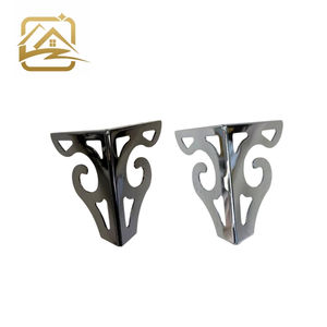 Patas de sofá de metal hueco con diseño floral dorado de 13 cm, precio de fábrica moderno, patas de hierro para muebles, económicas para sofá cama y armario - Product Image 1