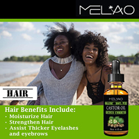 Melao Organik 100% Murni Mentah Dingin Ditekan Minyak Kastor Hitam Jamaika untuk Bulu Mata Alis Rambut Perawatan Kulit Kering