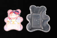 Récipient de cuisine personnalisé en forme d'ours avec impression IML transparente boîtes hermétiques en plastique pour le stockage des aliments avec couvercles