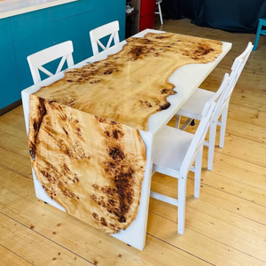 <span class=keywords><strong>Tavolo</strong></span> da pranzo in legno epossidico a cascata bianca <span class=keywords><strong>tavolo</strong></span> da cucina in <span class=keywords><strong>resina</strong></span> epossidica <span class=keywords><strong>tavolo</strong></span> da pranzo a cascata con bordo vivo - Product Image 1