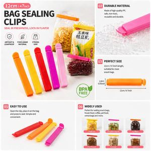 Clip de Sellado de Bolsas de Plástico Grande de 12 cm, Clip de Almacenamiento de Alimentos a Prueba de Humedad para Bolsas de Snacks, Sellador de Té y Café, Accesorios de Cocina - Product Image 4