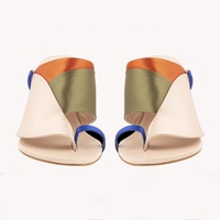 Sandales à enfiler et bout rond, pour femmes, chaussures à talons hauts en caoutchouc, design personnalisé, joli bienvenue, été