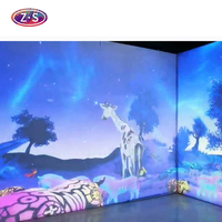 Nouvelle technologie, projection murale immersive personnalisable en intérieur, grand jeu interactif de lancer de balles sur mur pour parc d'attractions