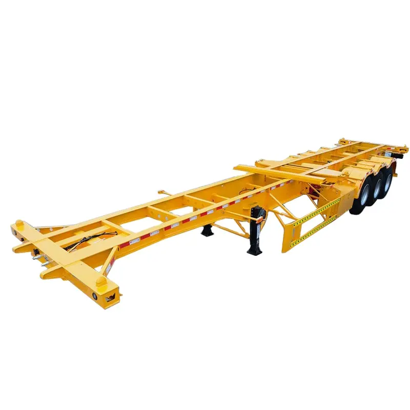 Cheap Price Hot Sale Light Weight 20ft to 40ft Gooseneck Transport Container Chassis Skeleton Trailer