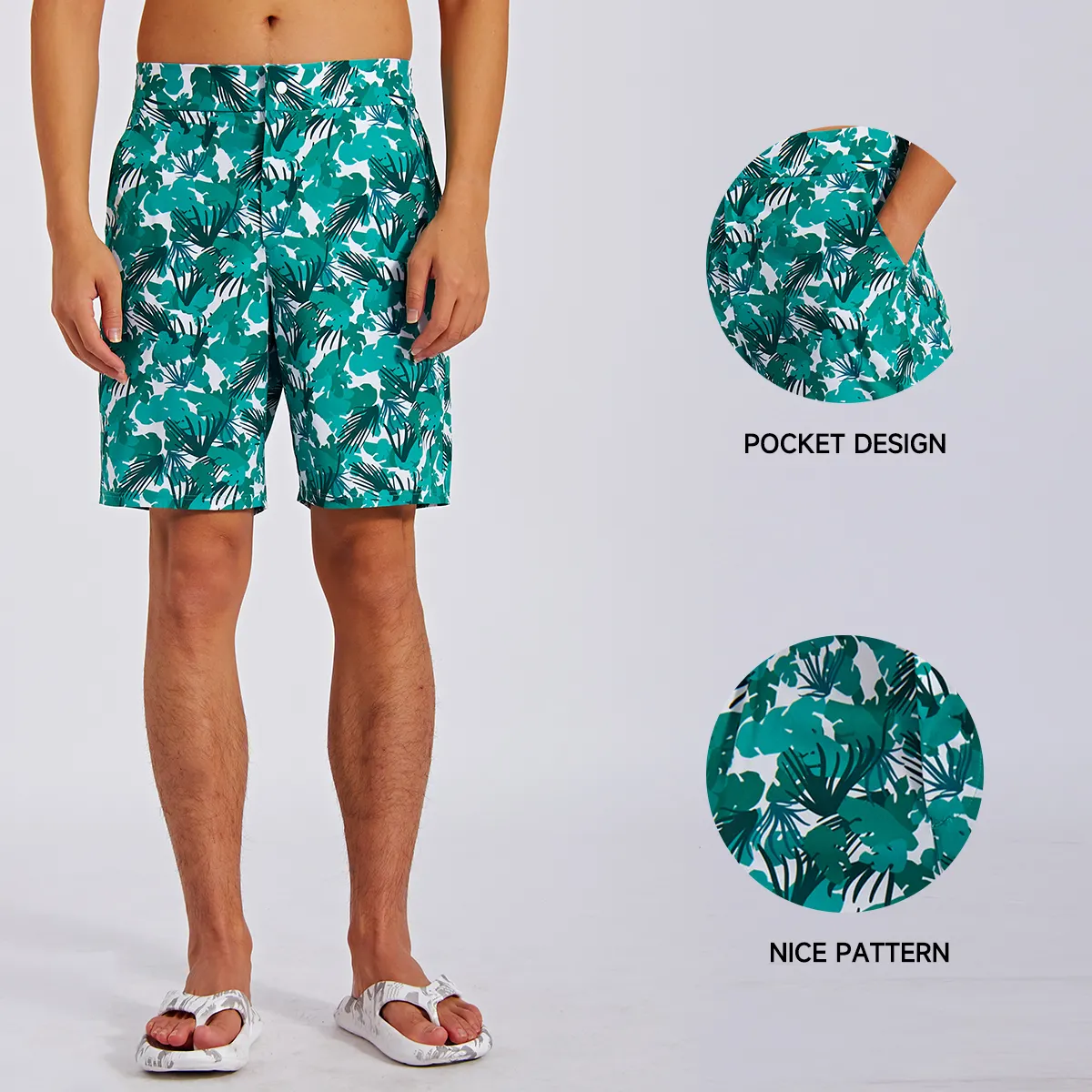 Luckpanther กางเกงขาสั้นชายหาดสำหรับผู้ชายกางเกงขาสั้นบอร์ดกางเกงขาสั้นสำหรับโต้คลื่นกางเกงชายหาดแห้งเร็ว