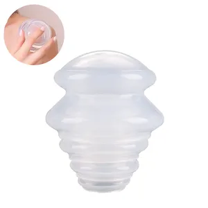 Conjunto de copo de silicone para terapia de massagem, 4 peças de silicone anti-derrapante para a celulite