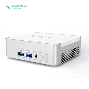 Leaderhub Mini oyun PC üreticisi 16GB 32GB Ram 2TB SSD DVD ROM ile fansız Portatif Sfp oyun Rtx Mini PC Core I7 I9