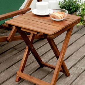 <span class=keywords><strong>Mesa</strong></span> <span class=keywords><strong>Auxiliar</strong></span> Plegable Compacta de Madera de Abeto, Muebles Duraderos para Exteriores, Jardín, Césped, Terraza, Barbacoa, Cenas - Product Image 1