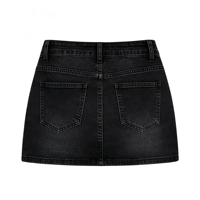 Jupe-short en jean respirante pour femme, mini-jupe en denim très extensible, look lumineux et frais
