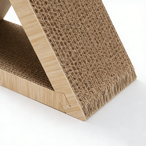 Groothandel Opvouwbare Multifunctionele Driehoekige Kattenkartonnen Tunnel Kattenkrabplank Kattenboom Geassembleerd Papieren Katten Speelgoed - Product Image 6