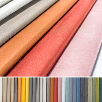 Günstiger Weicher Wildleder-Polsterstoff Wasserdichter Velours-Strickstoff Heimtextilien Auto-Bezugsstoff Selbstklebender Kunstleder 100% Polyester Natürlich