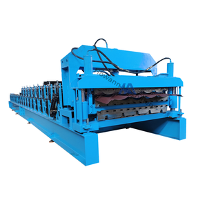Machine automatique de formage de tuiles en acier, double couche, à pompe de formage par rouleaux, 380V, largeur d'alimentation 1000mm, épaisseur de laminage 0.3-0.8mm - Product Image 5