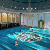 Tapis de prière islamique mural, tapis de prière musulman sur mesure, tapis ignifuge pour salle de prière de mosquée