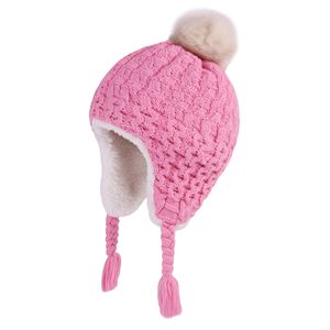 Cappello per bambini autunno e inverno lavorato a maglia berretto per capelli in tinta unita e cappello caldo - Product Image 3