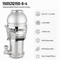 Pompa Pengendali Banjir Submersible Baja Tahan Karat 150SZQ150-6-4 4kW 3 Fasa 2900rpm 130m3/jam 6m Head IP68 Motor PMSM