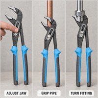 Pince multiposition robuste en acier au carbone pour pompe à eau avec double poignée antidérapante