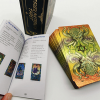 Légende Cthulhu Luxe Feuille d'or PVC Tarot Cartes à jouer Boîte magnétique élégante Whispers of the Old Gods