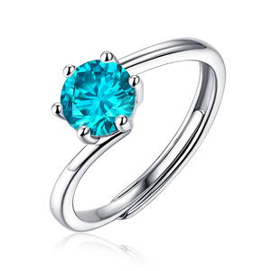Anillo de compromiso de boda para mujer, joyería de plata de alta calidad de 1 quilate - Product Image 2