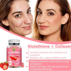Gomitas de Colágeno Oem Odm con Vitaminas para Aclarar la Piel, Reducir Arrugas, Mejorar la Luminosidad, Gomitas con Sabor a Fresa - Product Image 6